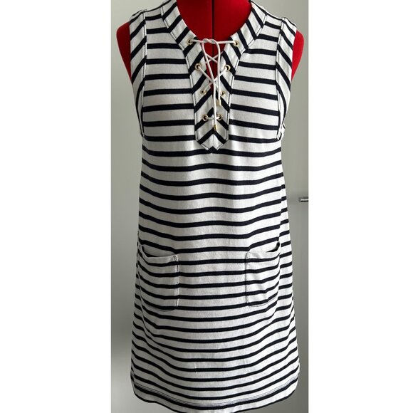 Kate Spade Blue and White Cotton Dress L - Picture 1 of 7